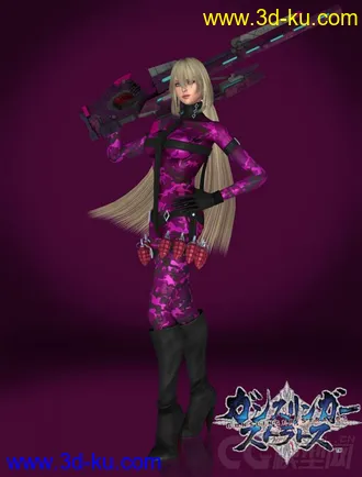 3D打印模型性感御姐 枪神御姐 性感女郎 枪神女郎 俏皮女郎的图片