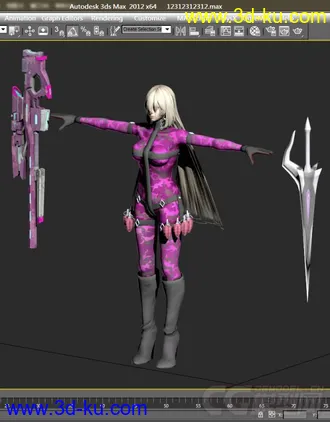 3D打印模型性感御姐 枪神御姐 性感女郎 枪神女郎 俏皮女郎的图片