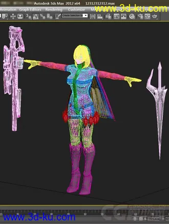 3D打印模型性感御姐 枪神御姐 性感女郎 枪神女郎 俏皮女郎的图片