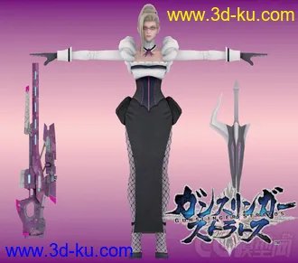 3D打印模型性感御姐 枪神御姐 性感女郎 枪神女郎 俏皮女郎  第十七极东帝都管理区的图片
