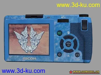 3D打印模型ricoh GR D蓝色纪念版相机的图片