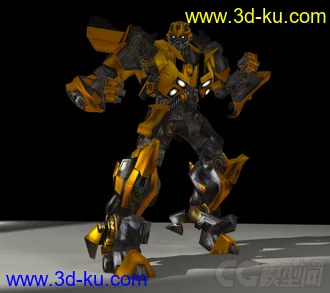 3D打印模型变形金刚-大黄蜂+雪佛兰科迈罗汽车一辆的图片