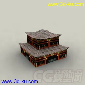 3D打印模型东方古代建筑场景老房子的图片