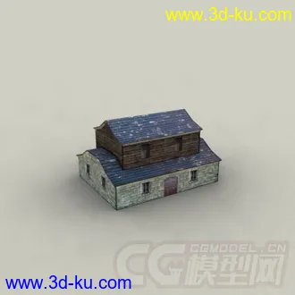 3D打印模型东方古代建筑场景老房子的图片