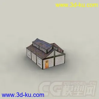 3D打印模型东方古代建筑场景老房子的图片
