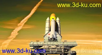 3D打印模型航天飞机发射平台的图片