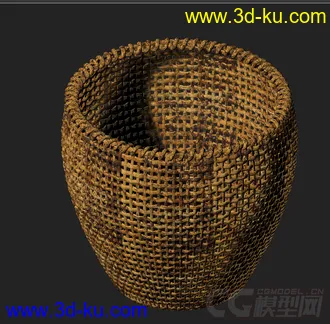 3D打印模型自己做的木质编制框，竹编篮子，竹框的图片