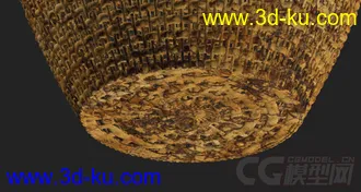 3D打印模型自己做的木质编制框，竹编篮子，竹框的图片