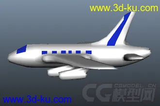 3D打印模型民用飞机简单造型的图片