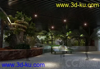 3D打印模型一个室内博物馆场景的图片