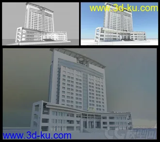 3D打印模型自己很久前做的母校主楼（教学楼）的图片
