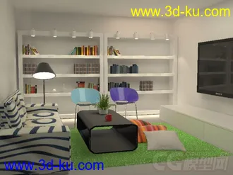 3D打印模型场景客厅的图片