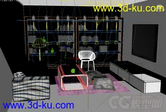 3D打印模型场景客厅的图片