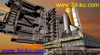 3D打印模型航天飞机发射场景--精模的图片