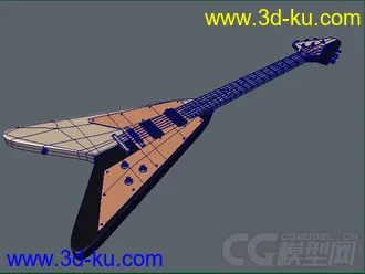 3D打印模型写实的电吉他的图片