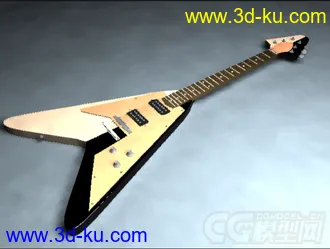 3D打印模型写实的电吉他的图片