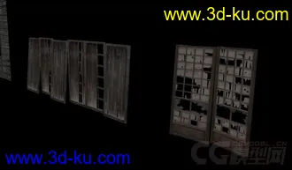 3D打印模型【破旧的门、窗、床】写实场景物件的图片