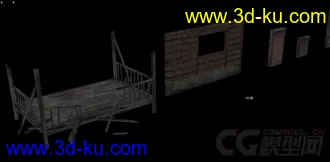 3D打印模型【破旧的门、窗、床】写实场景物件的图片