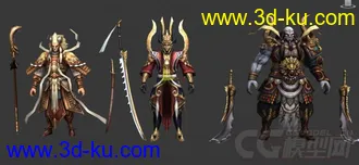 3D打印模型首发！斗战神角色【刀、剑、武器】的图片