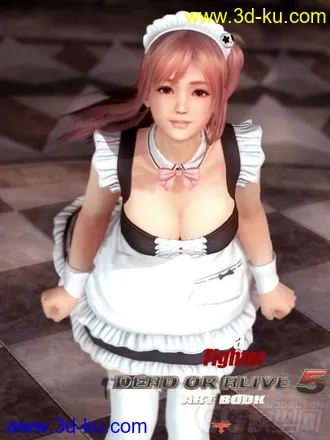 3D打印模型可爱俏皮穗乃果 Honoka 可爱女仆版 性感女孩  性感女郎  DOA5 生或死5的图片