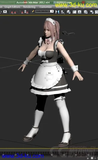 3D打印模型可爱俏皮穗乃果 Honoka 可爱女仆版 性感女孩  性感女郎  DOA5 生或死5的图片