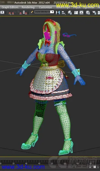 3D打印模型可爱俏皮穗乃果 Honoka 可爱女仆版 性感女孩  性感女郎  DOA5 生或死5的图片