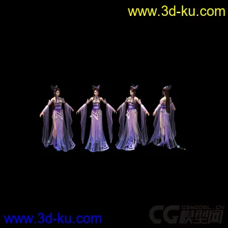 【古装女子】发个以前练习的模型，欢迎交流的图片