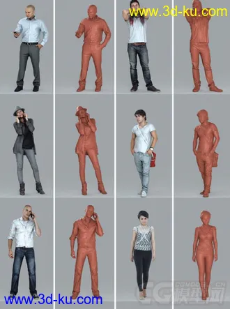 人物男女角色超精细模型的图片