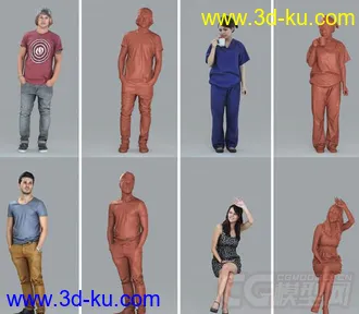 人物男女角色超精细模型的图片