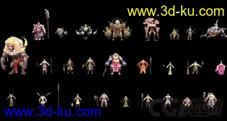 3D打印模型只要一积分！！斗战神怪物大集合！！！绝对精品！！！的图片