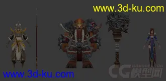 斗战神全套主角Tpose模型包的图片