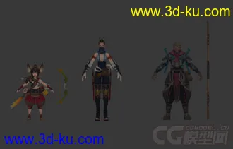 斗战神全套主角Tpose模型包的图片