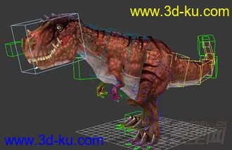 3D打印模型霸王龙。带动画。材质。的图片