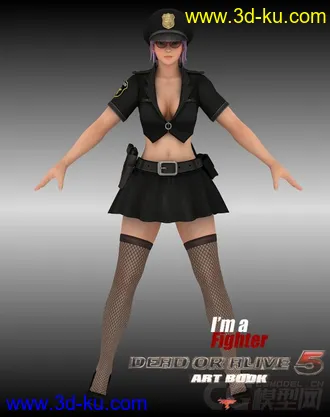 3D打印模型Ayane 绫音 性感女警 性感女郎 性感丝袜女郎 性感网袜女郎 皮城女警的图片