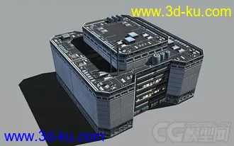 3D打印模型大师级科幻元素建筑合集第四部，科幻城市未来城市建筑部件，低面次时代的图片
