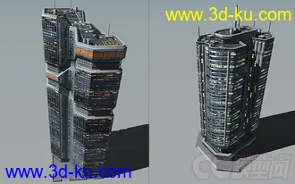 3D打印模型大师级科幻元素建筑合集第四部，科幻城市未来城市建筑部件，低面次时代的图片