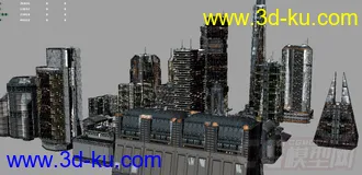 3D打印模型大师级科幻元素建筑合集第四部，科幻城市未来城市建筑部件，低面次时代的图片