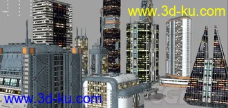 3D打印模型大师级科幻元素建筑合集第四部，科幻城市未来城市建筑部件，低面次时代的图片