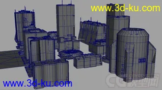 3D打印模型大师级科幻元素建筑合集第四部，科幻城市未来城市建筑部件，低面次时代的图片