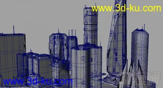 3D打印模型大师级科幻元素建筑合集第四部，科幻城市未来城市建筑部件，低面次时代的图片
