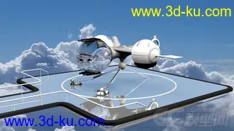 3D打印模型遗落战境场景+蜻蜓飞行器，带动画。的图片