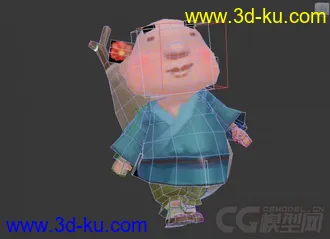诛仙宠物花和尚-行走模型动作模型的图片