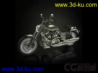 酷炫摩托车3D模型的图片