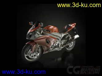 酷炫摩托车3D模型的图片
