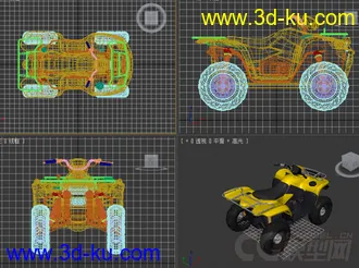 酷炫摩托车3D模型9的图片