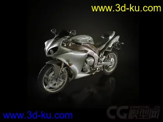 酷炫摩托车3D模型的图片