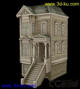 3D打印模型二层小洋楼的图片