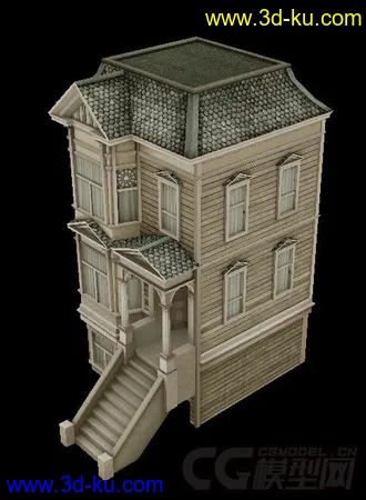 3D打印模型二层小洋楼的图片
