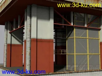 3D打印模型老工业基地建筑和设施，工业工厂城市场景部件系列的图片