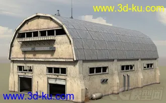 3D打印模型工业工厂城市场景部件系列6 厂房 车间 铲车 钻机车 码头 沙厂的图片